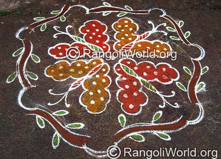 Flying Butterfly Rangoli